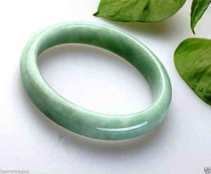 10% OFF on Sales- 60 mm Certified Natural Ice Jadeite Emerald Jade Bracelet Bangle《Grade A》