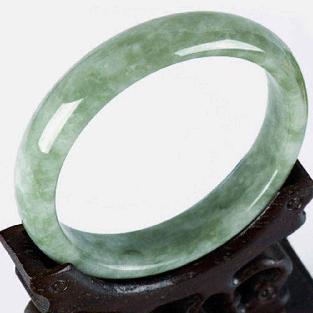 10% OFF) 54-65mm Certified Natural Jadeite Emerald A Jade HandCarved Bracelet Bangle