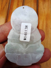 Load image into Gallery viewer, 10% OFF- Certified Natural Ice Jadeite Emerald Jade Kuanyin Pendant《Grade A》0138