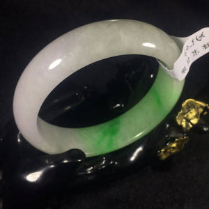 10% OFF- 53/54/55 mm Certified Natural Jadeite Emerald Jade Bangle《Grade A》A509