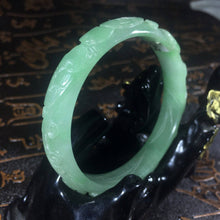 Load image into Gallery viewer, 10% OFF- 55/56/57 mm Certified Natural Jadeite Emerald Jade Bangle《Grade A》2477