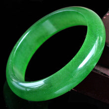 Load image into Gallery viewer, 10% OFF- 56/57/58 mm Certified Natural Ice Jadeite Emerald Jade Bangle《Grade A》