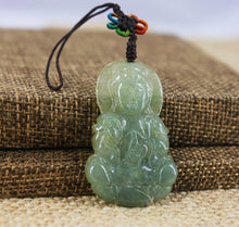 Load image into Gallery viewer, 10% OFF- Certified Natural Ice Jadeite Emerald Jade Tablet Kuanyin Pendant《Grade A》