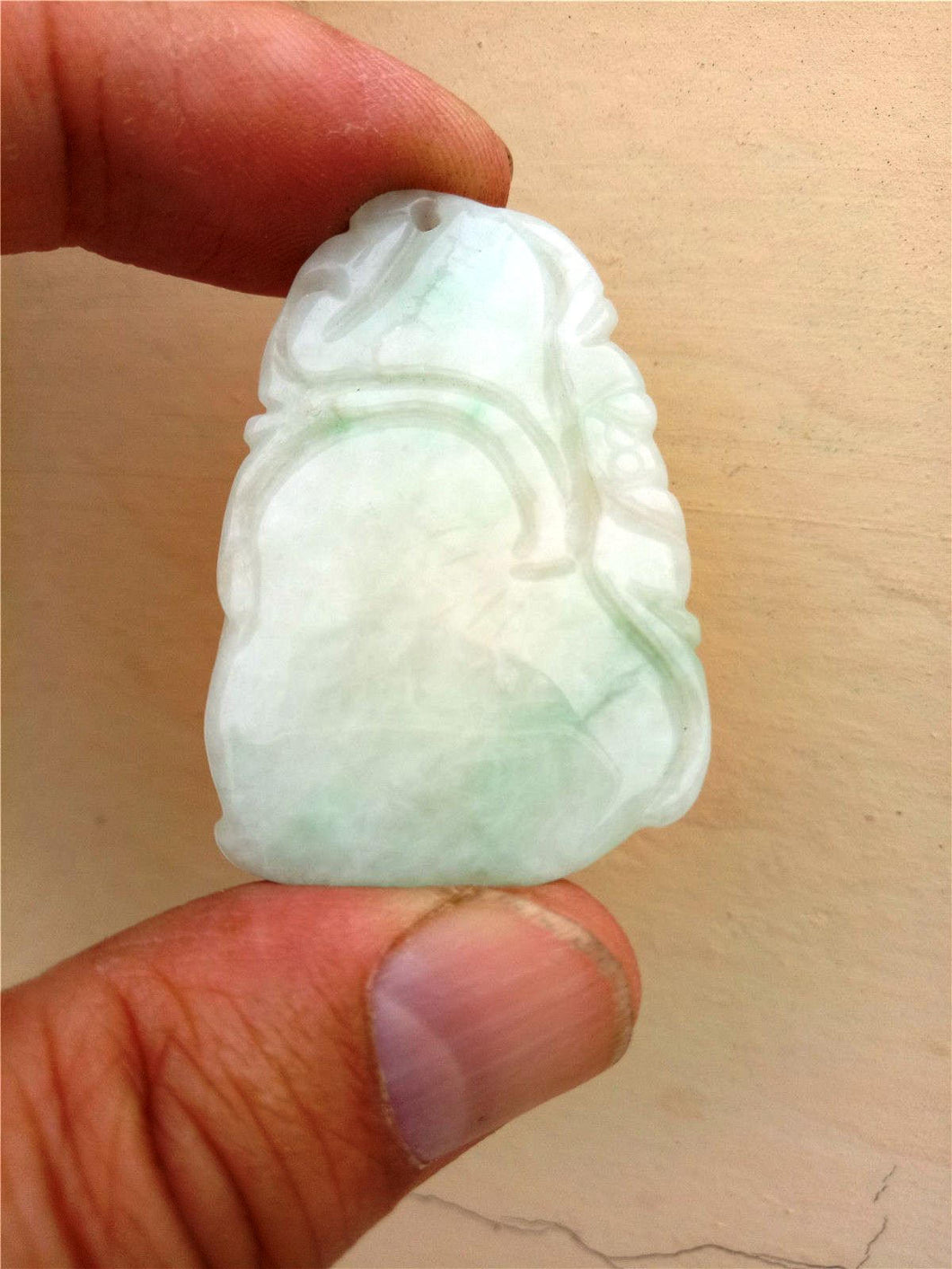 10% OFF- Certified Natural Jadeite Emerald Jade Bat Peach Pendant《Grade A》0106