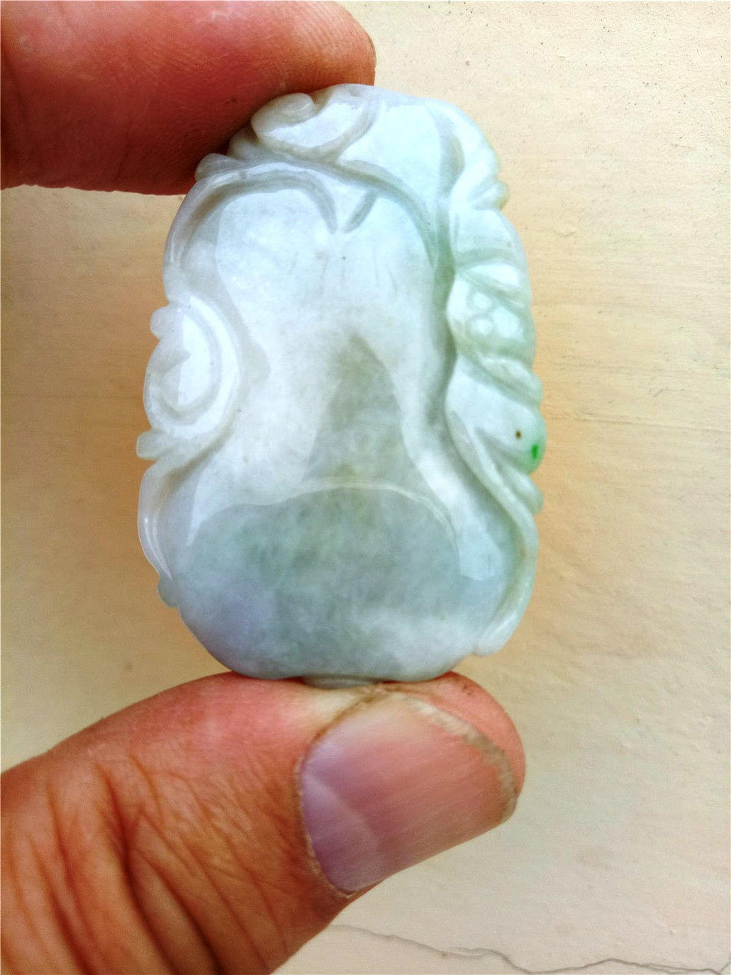 10% OFF- Certified Natural Jadeite Emerald Jade Longevity Pendant《Grade A》0110