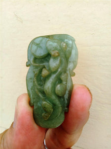 10% OFF- Certified Natural Jadeite Emerald Jade Dragon-Pixiu Pendant《Grade A》0074