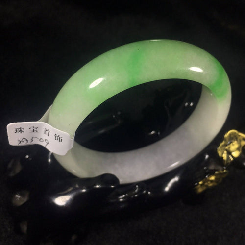 10% OFF- 53/54/55 mm Certified Natural Jadeite Emerald Jade Bangle《Grade A》A509