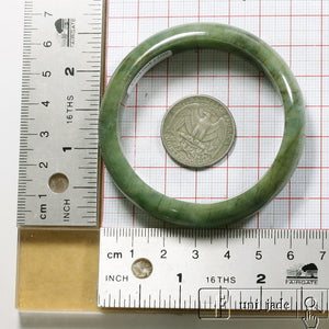 10% OFF- 52/53/54 mm Certified Natural Jadeite Emerald Jade Translucent Bangle《Grade A》4823