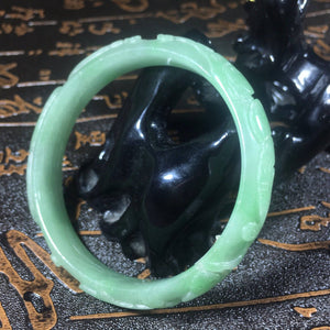 10% OFF- 55/56/57 mm Certified Natural Jadeite Emerald Jade Bangle《Grade A》2477