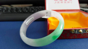 10% OFF- 54/55/56 mm Certified Natural Jadeite Emerald Jade Bangle《Grade A》A606