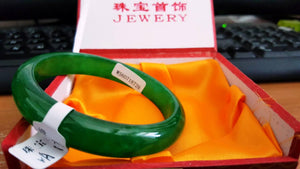 10% OFF- 55/56/57 mm Certified Natural Ice Jadeite Emerald Jade Bangle《Grade A》A130/WS8703