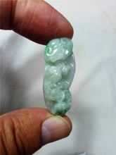 Load image into Gallery viewer, 10% OFF- Certified Natural Oily Jadeite Emerald Jade Tablet Translucent Ruyi-Pixiu Pendant 《Grade A》0099
