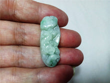 Load image into Gallery viewer, 10% OFF- Certified Natural Oily Jadeite Emerald Jade Tablet Translucent Ruyi-Pixiu Pendant 《Grade A》0099