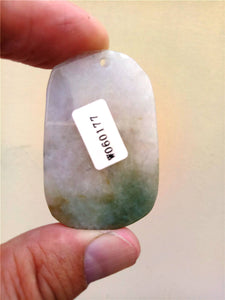 10% OFF- Certified Natural Jadeite Emerald Jade Tablet Translucent Dragon Pendant 《Grade A》0177