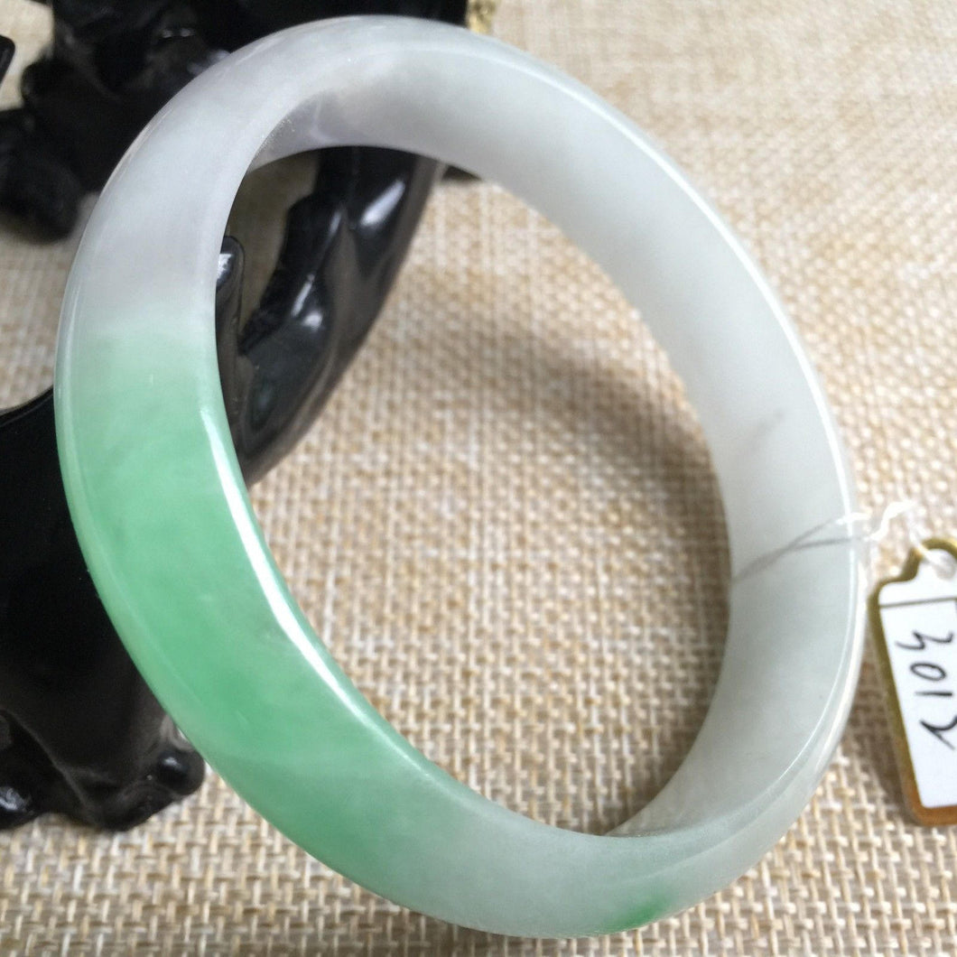 10% OFF- 56/57/58 mm Certified Natural Jadeite Emerald A Jade HandCarved Bangle 3012