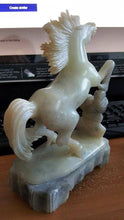 Load image into Gallery viewer, 7&#39;&#39; Height-Chinese Antique Natural Genuine White Jade Handcarved Horse Statue