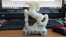 Load image into Gallery viewer, 7&#39;&#39; Height-Chinese Antique Natural Genuine White Jade Handcarved Horse Statue