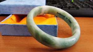 10% OFF- 60/61/62 mm Certified Natural Jadeite Emerald Jade Bangle《Grade A》4196