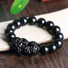 Load image into Gallery viewer, 10% OFF- 54-60 mm Certified Natural Black Pearl Emerald Jade Beads Stretchy Bracelet