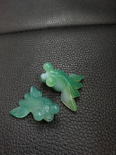 Load image into Gallery viewer, 10% OFF- A Pair Certified Natural Jadeite Emerald Jade GoldFish Pendants《Grade A》(2 pcs)