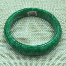 Load image into Gallery viewer, 10% OFF- 55/56/57 mm Certified Natural Jadeite Emerald Jade Bangle《Grade A》A2146