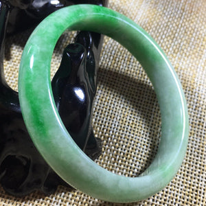 10% OFF- 52/53/54 mm Certified Natural Jadeite Emerald Jade Bangle《Grade A》A819