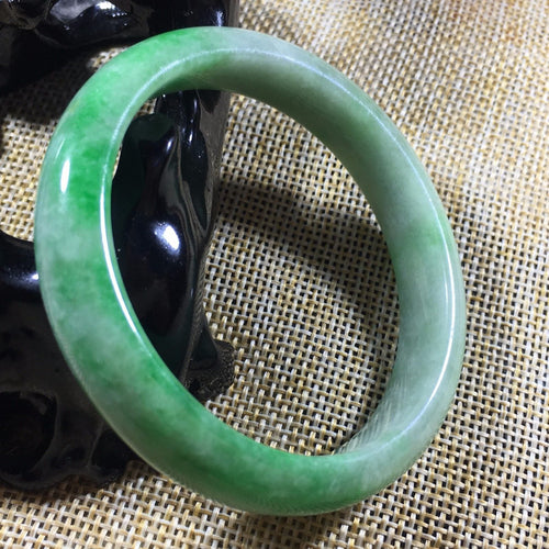 10% OFF- 52/53/54 mm Certified Natural Jadeite Emerald Jade Bangle《Grade A》A819