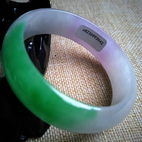 10% OFF- 55/56/57 mm Certified Natural Jadeite Emerald Jade Bangle《Grade A》3942