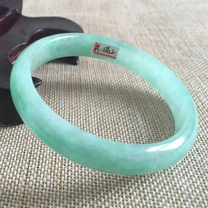 10% OFF- 63/64/65 mm Certified Natural Jadeite Emerald Jade Bangle《Grade A》A1842