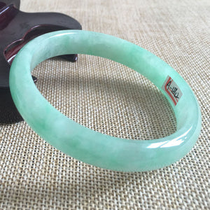 10% OFF- 63/64/65 mm Certified Natural Jadeite Emerald Jade Bangle《Grade A》A1842