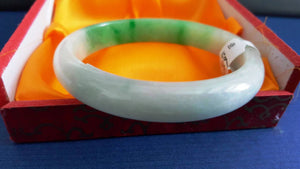 10% OFF- 55/56/57 mm Certified Natural Jadeite Emerald Jade Bangle《Grade A》A669