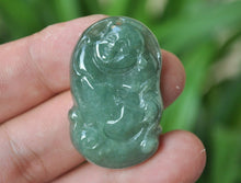Load image into Gallery viewer, 10% OFF- Certified Natural Oily Icy Jadeite Emerald A*Jade HandCarved Buddha Pendant A-6756
