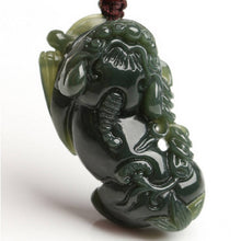 Load image into Gallery viewer, 10% OFF- Certified Natural Jadeite Emerald A*Jade HandCarved Pixiu Pendant A1940