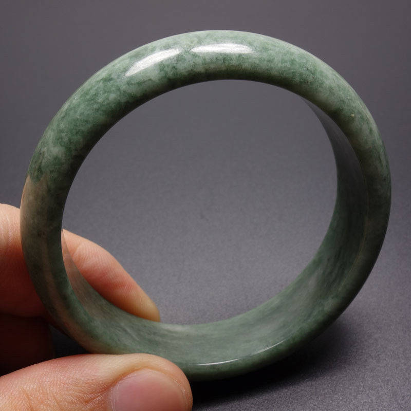 10% OFF- 54/55/56 mm Certified Natural Jadeite Emerald Jade Bangle《Grade A》W1008