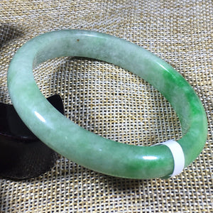 10% OFF- 55/56/57 mm Certified Natural Jadeite Emerald Jade Bangle《Grade A》A572