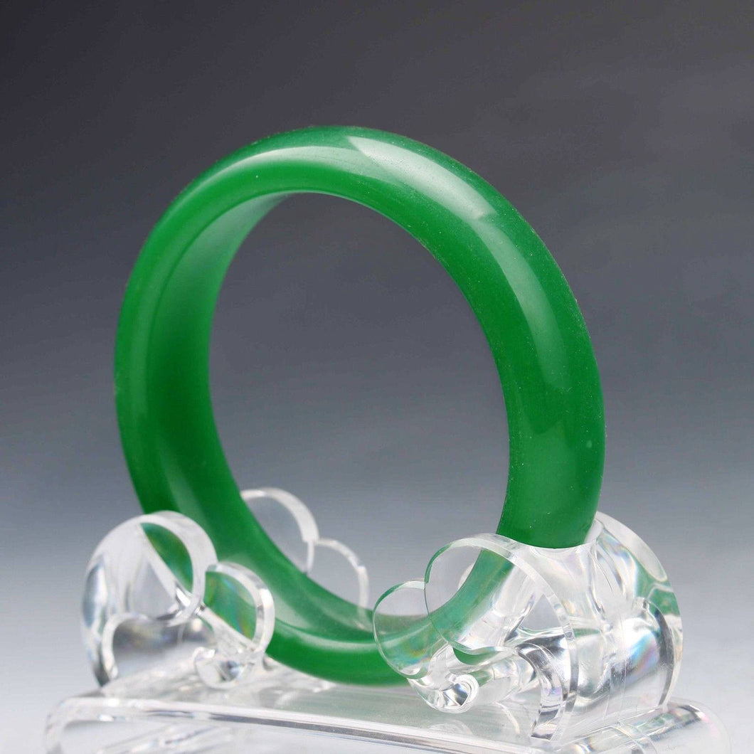 10% OFF- 55/56/57 mm Certified Natural Jadeite Emerald Jade Bangle《Grade A》