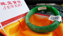 Load image into Gallery viewer, 10% OFF- 54/55/56 mm Certified Natural Ice Jadeite Emerald Jade Bangle《Grade A》A162