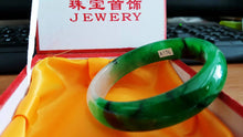 Load image into Gallery viewer, 10% OFF- 55/56/57 mm Certified Natural Ice Jadeite Emerald A Jade HandCarved Bracelet Bangle A176