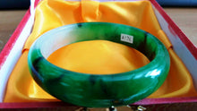 Load image into Gallery viewer, 10% OFF- 55/56/57 mm Certified Natural Ice Jadeite Emerald A Jade HandCarved Bracelet Bangle A176