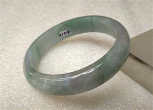 10% OFF- 54/55/56 mm Certified Natural Icy Emerald A Jade HandCarved Bangle A1612