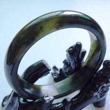 Load image into Gallery viewer, 10% OFF- 58/59/60 mm Certified Natural Emerald Xiu Jade A HandCarved Bangle W1066