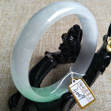 Load image into Gallery viewer, 10% OFF- 56/57/58 mm Certified Natural Jadeite Emerald A Jade HandCarved Bangle 3009