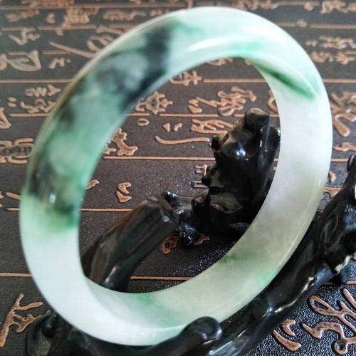 10% OFF- 55/56/57 mm Certified Natural Jadeite Emerald A Jade HandCarved Bangle A177