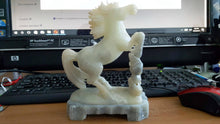 Load image into Gallery viewer, 7&#39;&#39; Height-Chinese Antique Natural Genuine White Jade Handcarved Horse Statue