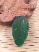 Load image into Gallery viewer, 10% OFF- Certified Natural Ice Jadeite Emerald Jade tablets Emerald Leaf Pendant 《Grade A》