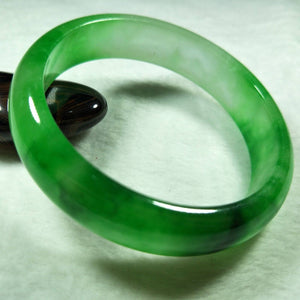 10% OFF- 57/58/59 mm Certified Natural Jadeite Emerald Jade Bangle《Grade A》H512