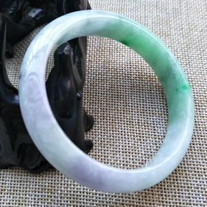 10% OFF- 55/56/57 mm Certified Natural Jadeite Emerald Jade Bangle《Grade A》M520