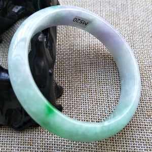 10% OFF- 55/56/57 mm Certified Natural Jadeite Emerald Jade Bangle《Grade A》M520