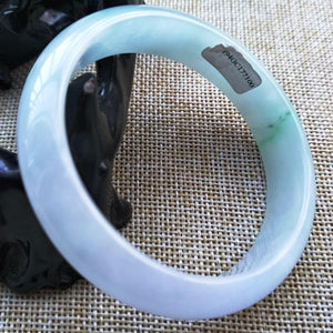 10% OFF- 55/56/57 mm Certified Natural Jadeite Emerald Jade Bangle《Grade A》V100