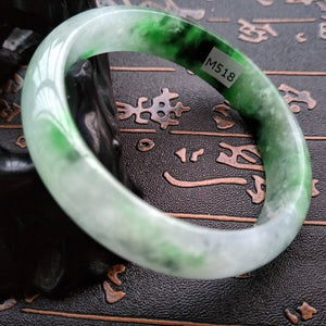 10% OFF- 55/56/57 mm Certified Natural Jadeite Emerald Jade Bangle《Grade A》M518